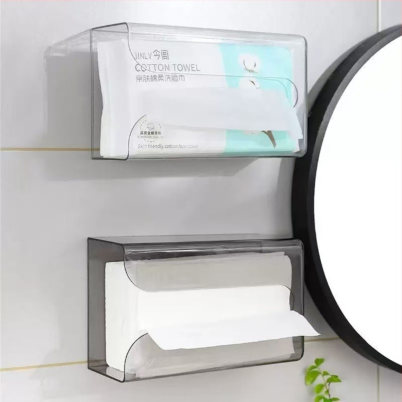 Áttetsző akril papírzsebkendő tartó WC-hez, konyhához és nappaliba
