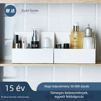 OEM testreszabás: háztartási tükrös tároló belső válaszfalakkal, levehető műanyag tároló kozmetikumok számára