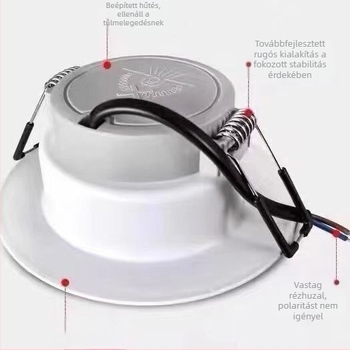 Beépíthető LED mennyezeti lámpa nappaliba, 7.5 cm, RGB állítható színhőmérséklet, dimmable