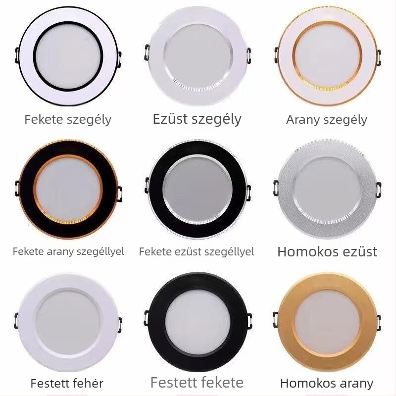 Beépíthető LED mennyezeti lámpa nappaliba, 7.5 cm, RGB állítható színhőmérséklet, dimmable
