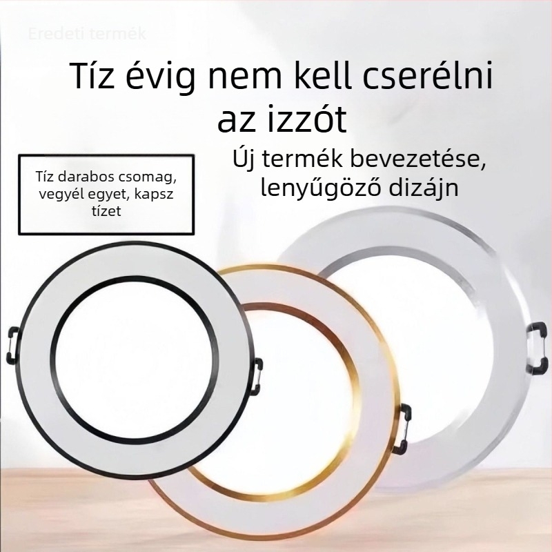 Beépíthető LED mennyezeti lámpa nappaliba, 7.5 cm, RGB állítható színhőmérséklet, dimmable