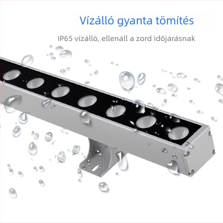 Kültéri LED homlokzati világítás – mosó típus, 24V, IP65, RGB vagy mono, épületek és hidak külső falainak megvilágítására