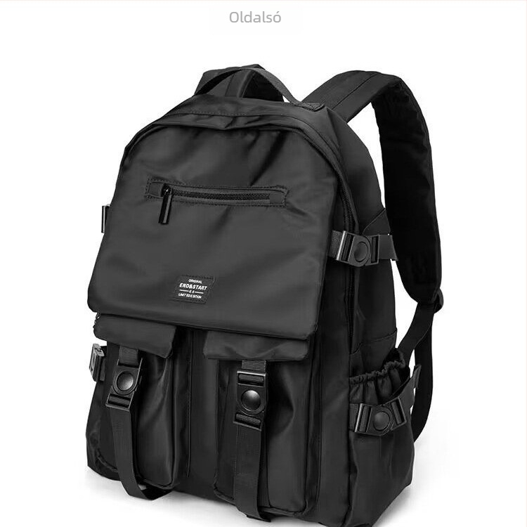 Uniszex nagy kapacitású hátizsák iskolások és egyetemisták számára, vízálló Oxford anyagból, utcai divat stílus, 15 hüvelykes laptophoz, 20–35 liter, poliészter bélés, görbe vállpántok