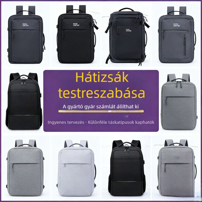 Uniszex 16 colos laptop hátizsák, nagy kapacitású utazáshoz és üzleti célokra, könnyű