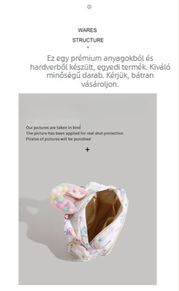 Új, stílusos japán stílusú átlátszó mini hátizsák aranyos firkáló kutyus mintával, lányoknak, könnyű