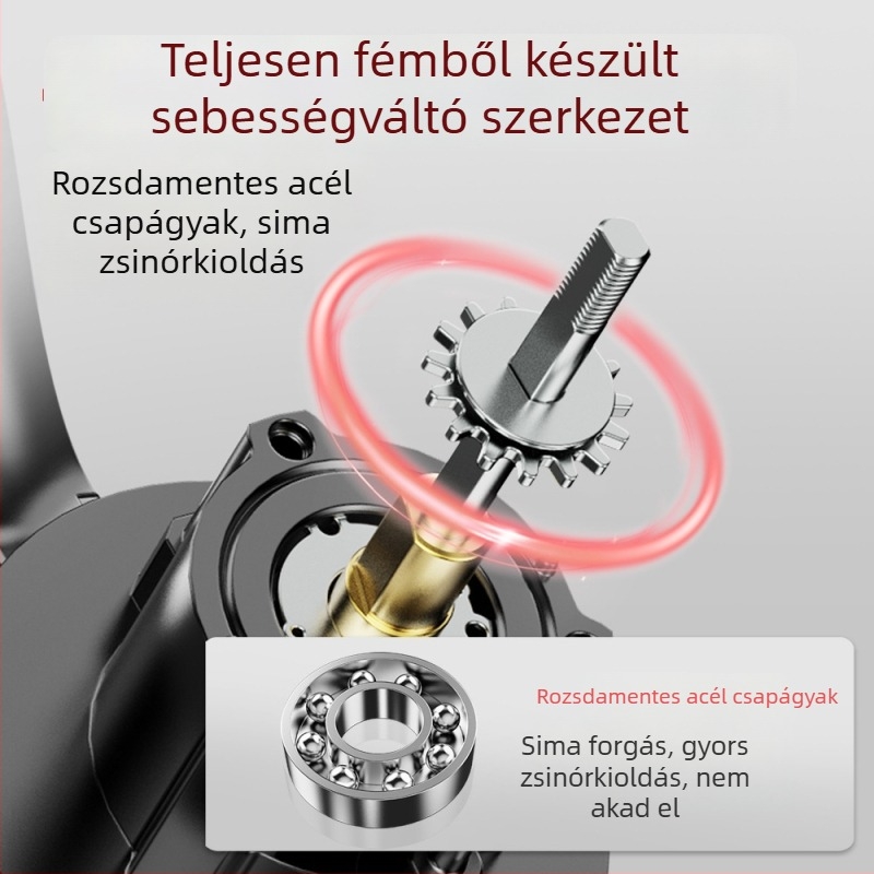 Fém spining orsó tengeri horgászatra, hosszú dobásokkal