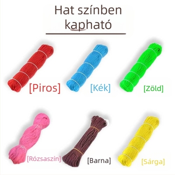 Horgászbot csúcsához készült zsinórkészlet: piros zsinór, fő zsinór és segédzsinór, megerősített védő kötél és kis kiegészítők
