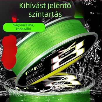 PE fő zsinór, 8-szálas horgász zsinór, sima, hosszú dobásokhoz, magas szakítószilárdság