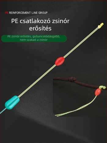 PE megerősített fő zsinór — kész, kötött nylon zsinór halászathoz, hosszúságok 2,7–8,1 m