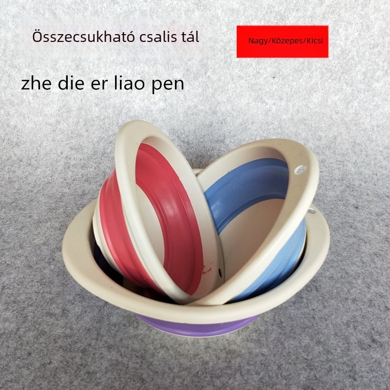 Összecsukható horgászvödör és medence kültéri horgászathoz és csalikhoz