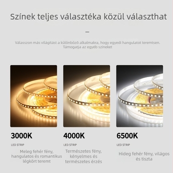 Testreszabható LED-szalagok, önragasztó, nappali mennyezetéhez, egyszerűen vágható tetszőleges hosszúságú, alacsony feszültségű lineáris 2835 LED-szalag