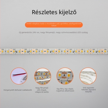 Testreszabható LED-szalagok, önragasztó, nappali mennyezetéhez, egyszerűen vágható tetszőleges hosszúságú, alacsony feszültségű lineáris 2835 LED-szalag