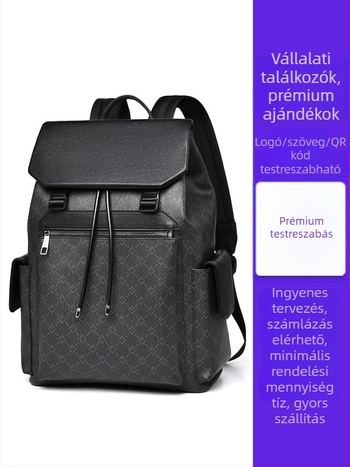 Nagy kapacitású férfi üzleti hátizsák laptophoz, egyedi logóval, vízálló, 16 hüvelykes laptophoz