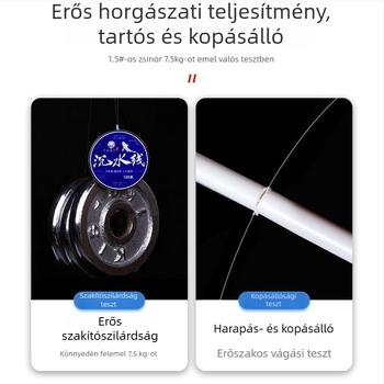Merülő fő zsinór horgászathoz, rendkívül puha, nagy szakítószilárdság, csavarodásmentes