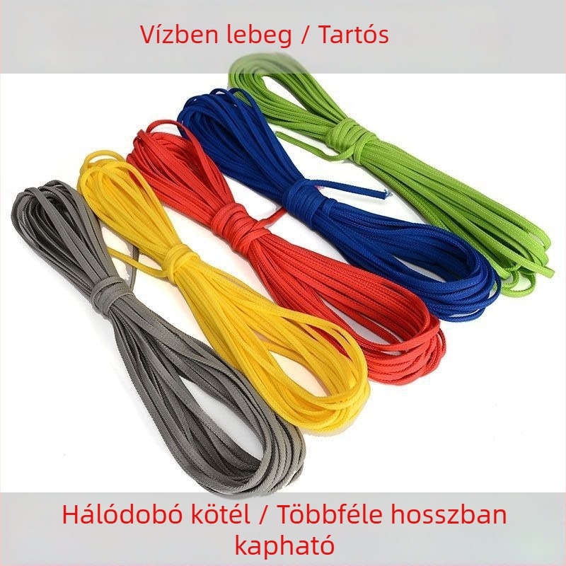 Úszó kézi kötél dobóhálóhoz, színes lapos kötél