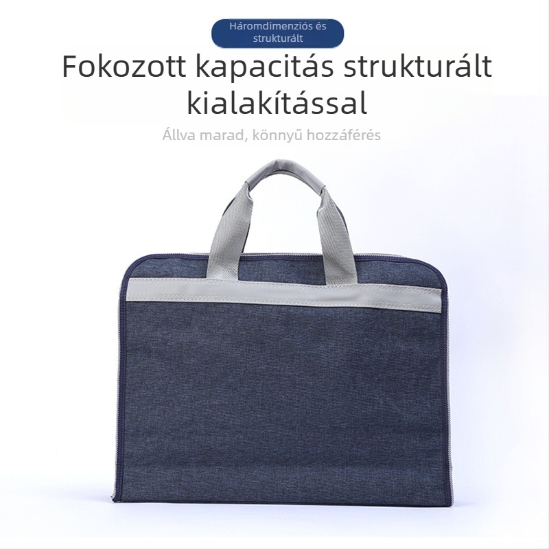 Oxford anyagú konferencia-táska laptoprekesszel, dokumentumok rendezője, üzleti hétköznapi irodai táska