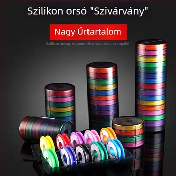 Szilikon halászati damil orsó fő doboz, kétszintes szivárvány, 4-16-os orsó, nagy, tartós.