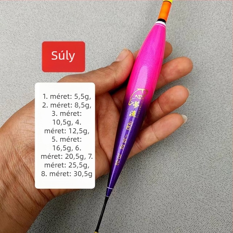 Nano úszó sziklafokrhoz, világító fényű, hosszú dobás, nagy hasú forma, függőleges kialakítás