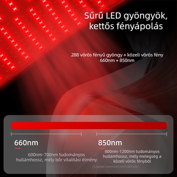 660 nm vörösfény terápiás váll- és nyakmelegítő kendő, hordozható otthoni használatra, infravörös fűtés 850 nm-es