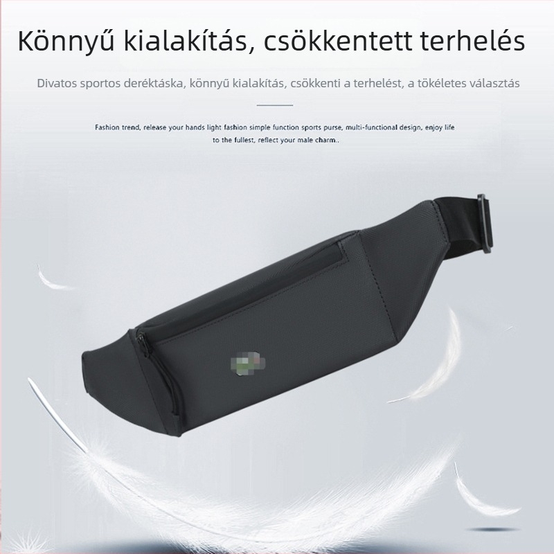 Férfiak számára divatos övtáska, sokoldalú sport- és utazási crossbody nylonból, nagy kapacitású