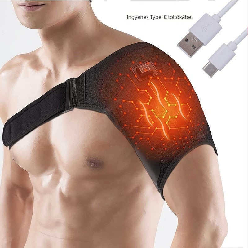USB elektromos melegítő vállpárna periarthritis terápia, melegítés és meleg kompresszió, önmelegedő vállpárna