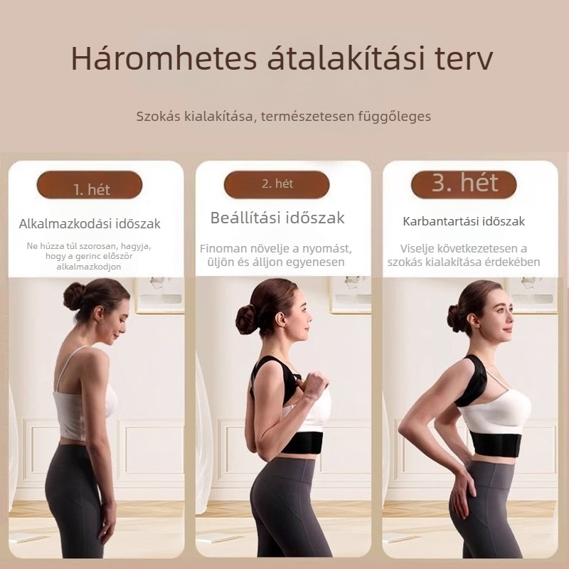 Fejlesztett nyitott vállpántok, uniszex deréktámasz és testtartás-korrekciós öv edzéshez