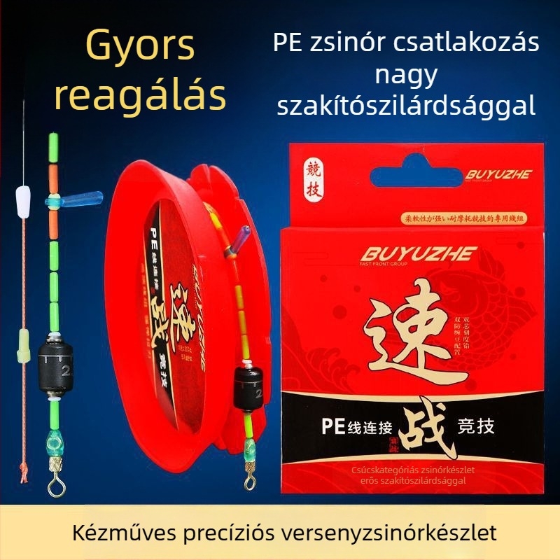 Szilikon tengelykészlet horgászathoz – PE-vel megerősített fő zsinór, piros tengely