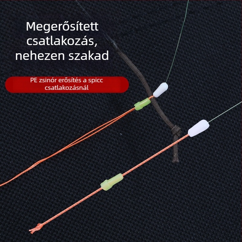 Szilikon tengelykészlet horgászathoz – PE-vel megerősített fő zsinór, piros tengely