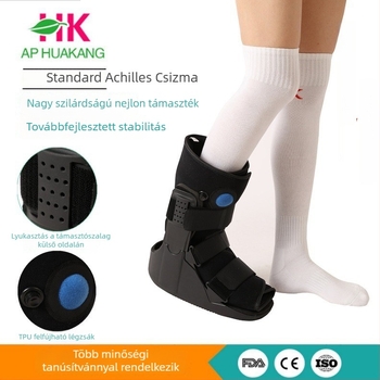 Achilles-ín rehabilitációs sétacipő légpárnás kialakítással és boka-támogatással