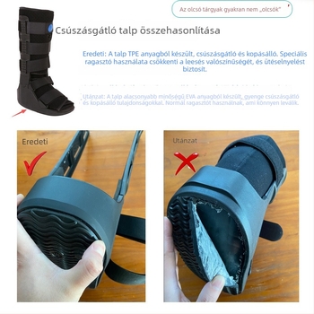 Achilles-ín rehabilitációs sétacipő légpárnás kialakítással és boka-támogatással