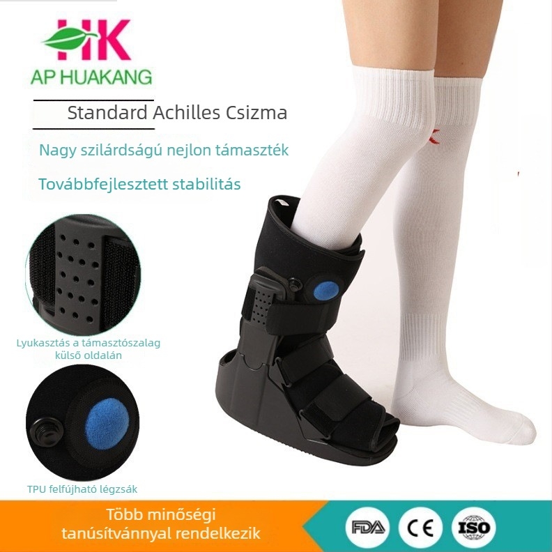Achilles-ín rehabilitációs sétacipő légpárnás kialakítással és boka-támogatással