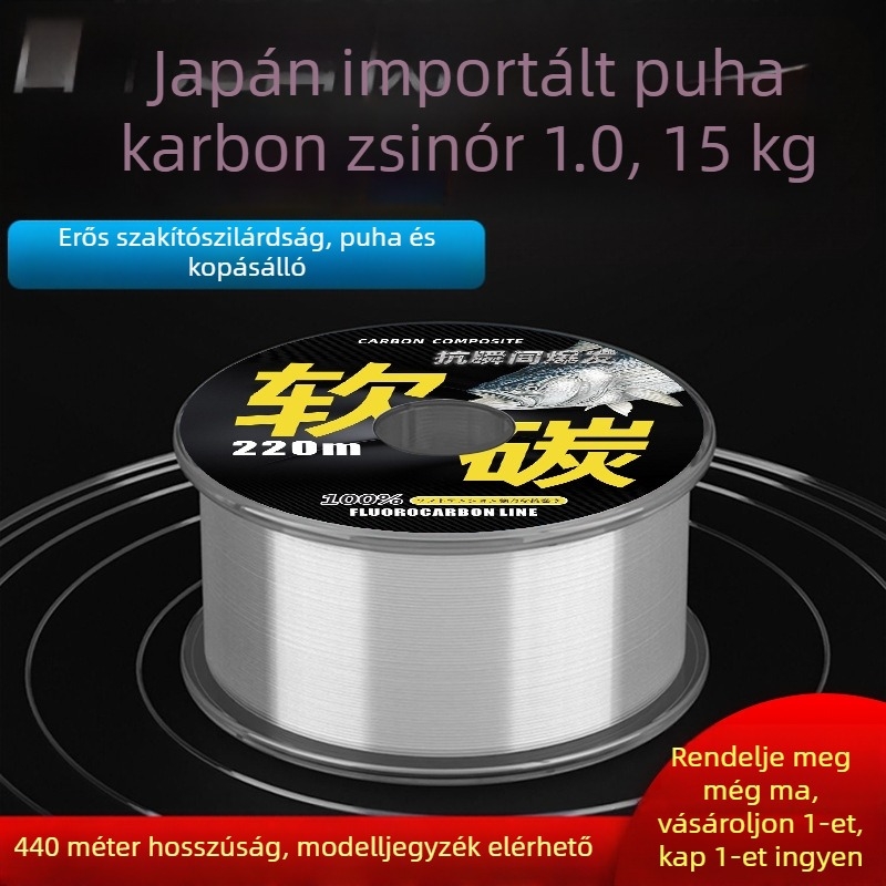 Prémium ultra-puha karbon fő zsinór tengeri horgászathoz