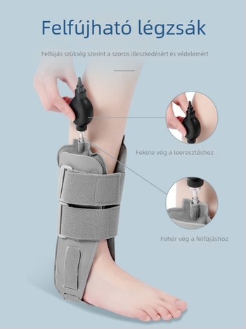 Felfújható bokaortézis légpárnás védelemmel – támogatás rándulás esetén, stabilizáció és korrekció varus/valgus