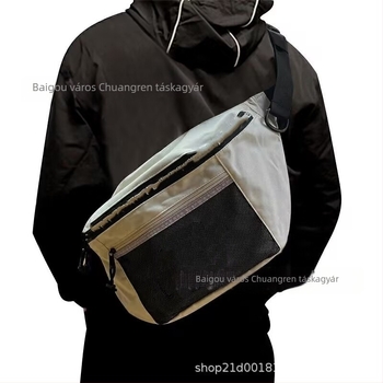 Férfi vászon váll- és crossbody táska, koreai stílusú, mindennapi használatra, 9 hüvelykes laptophoz