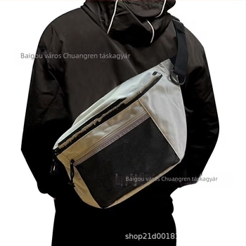 Férfi vászon váll- és crossbody táska, koreai stílusú, mindennapi használatra, 9 hüvelykes laptophoz