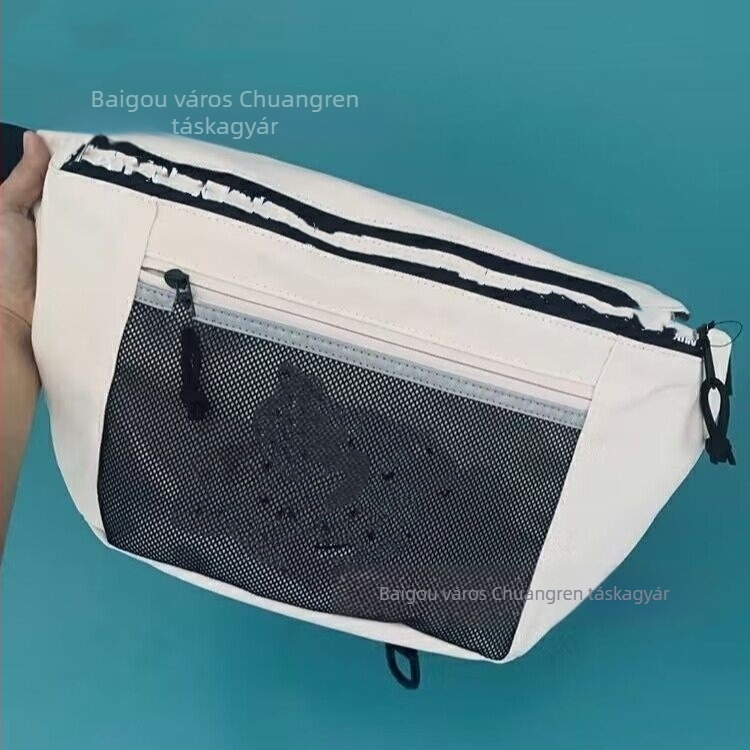 Férfi vászon váll- és crossbody táska, koreai stílusú, mindennapi használatra, 9 hüvelykes laptophoz