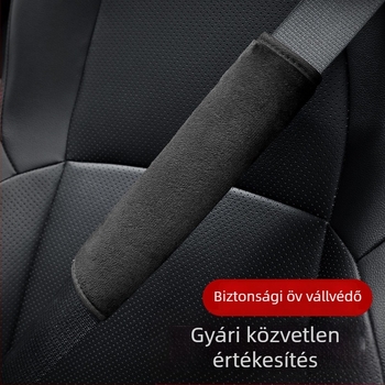 Autó biztonsági öv vállpárnák, plüss, rajzolt mintával, belső autó kiegészítő, pár