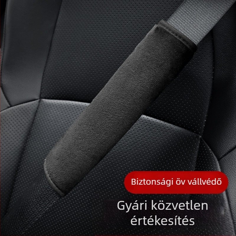 Autó biztonsági öv vállpárnák, plüss, rajzolt mintával, belső autó kiegészítő, pár