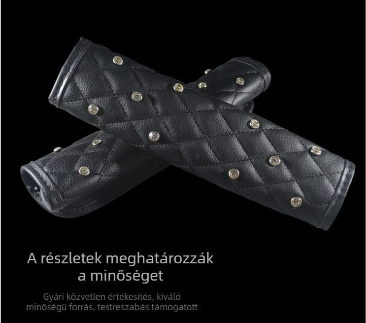 Gyémántdíszes autóöv vállpárna, bőr díszítő elem, új dizájn