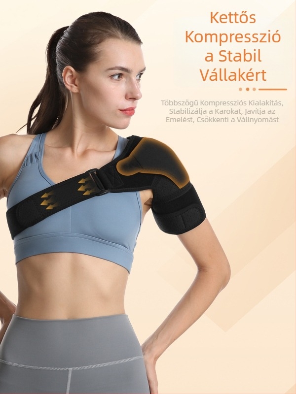 Állítható neoprénes vállortézis, felnőtteknek, válltámogatás sporthoz, diszlokáció elleni védelem