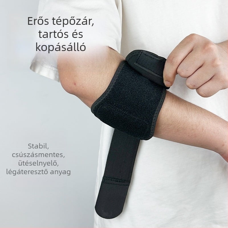 Légáteresztő sport könyökvédő – állítható nyomású kompresszió, védelem edzéshez és kosárlabdához