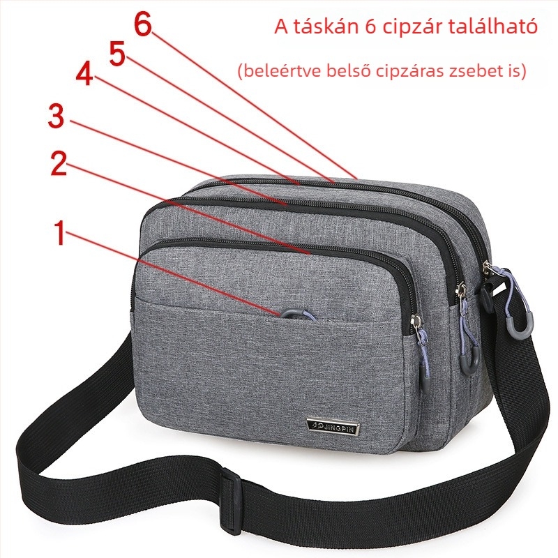 Nylon férfi keresztpántos válltáska, mindennapi használatra, téli divat, utazáshoz