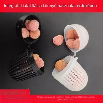 30 darab műanyag garnéla ketrec etetőgolyóval horgászathoz