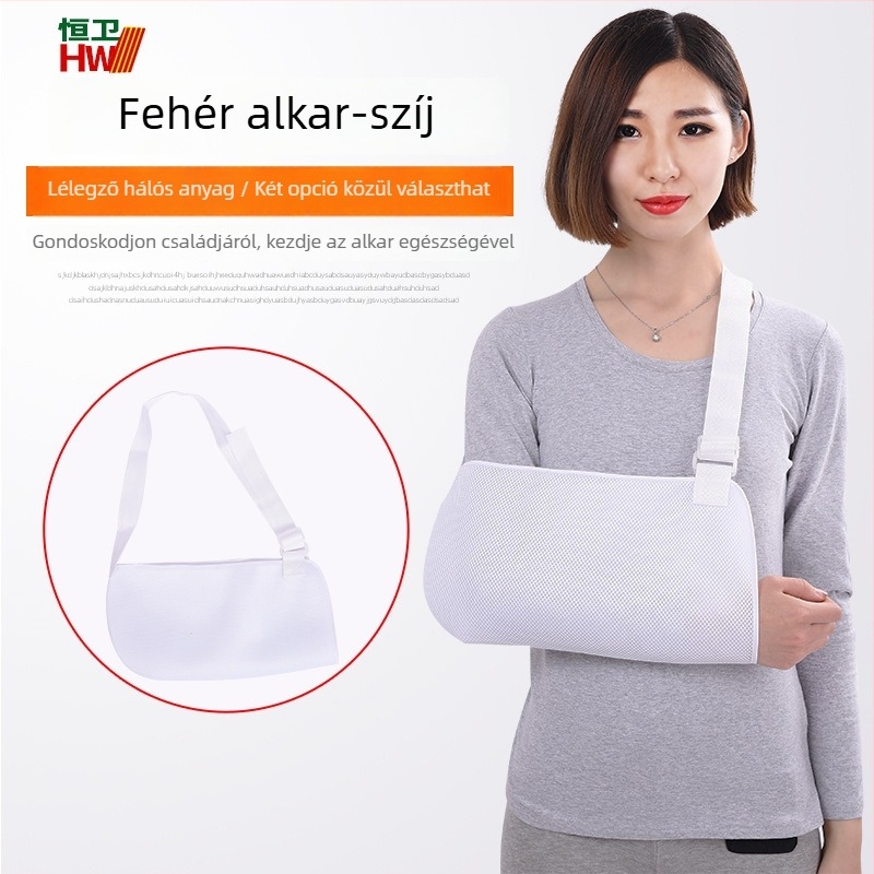 Légáteresztő váll-nyak- csukló szling sérült kézhez, alkar fixáció és diszlokáció elleni védelem
