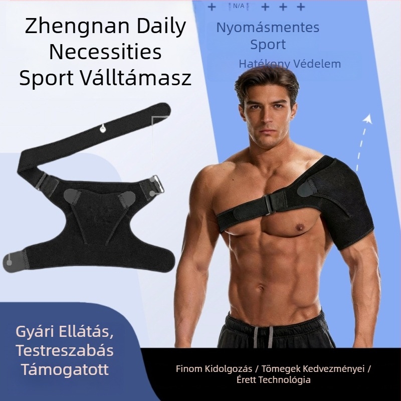 Állítható vállvédő egy karhoz, sportos kompressziós támogatás a bal vagy jobb váll számára