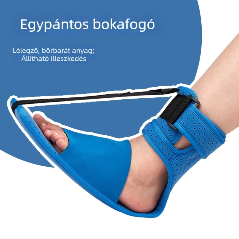 Állítható uniszex láb- és bokaortézis, nyújtó pánttal, bokavédő, éjszakai használatra
