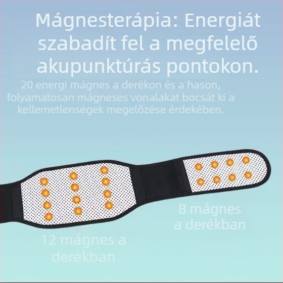 Önfűtő mágneses deréköv acéllemezes támasz edzéshez és fizioterápiához