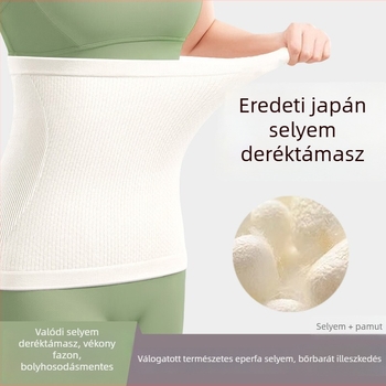 Selyem derékszalag nyári vékony modell, uniszex, melegen tartja a derekat és védi a hasat, természetes selyem