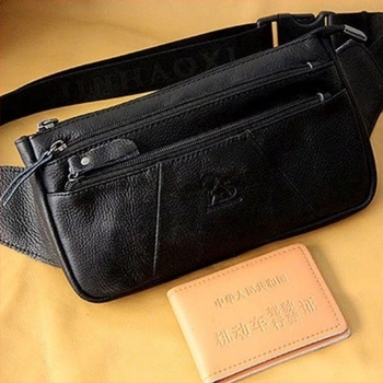 Férfiak számára készült valódi bőrtáska derék- és mellkas használatra, crossbody, sokoldalú vállon átívelő táska, első réteg marhabőrből, telefon- és szemüvegtok