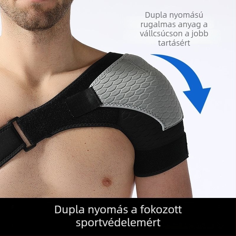 Sport válltámogatás egy vállra – diszlokáció elleni, rehabilitáció és melegítés (kosárlabda, tollaslabda)